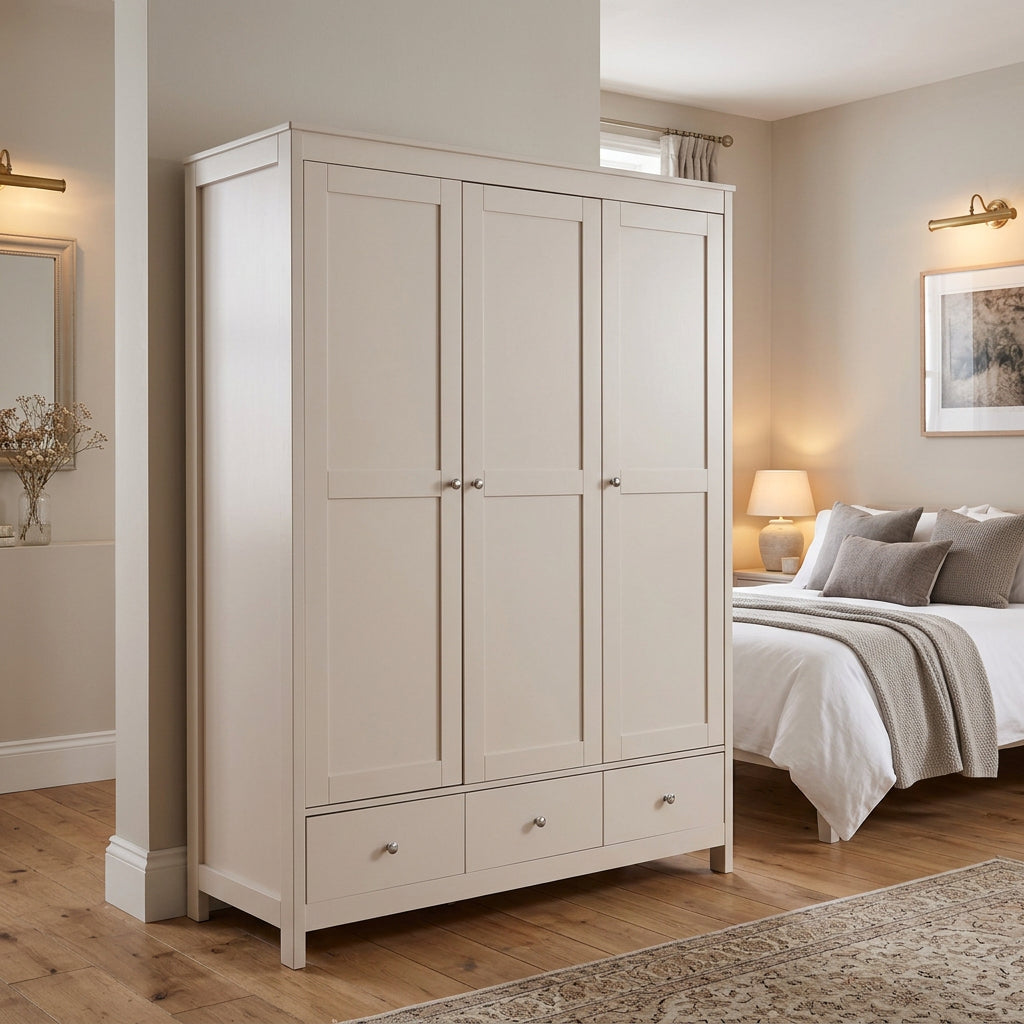 Neo 3 Pieces Bedroom Wardrobe Set With Chest And Bedside