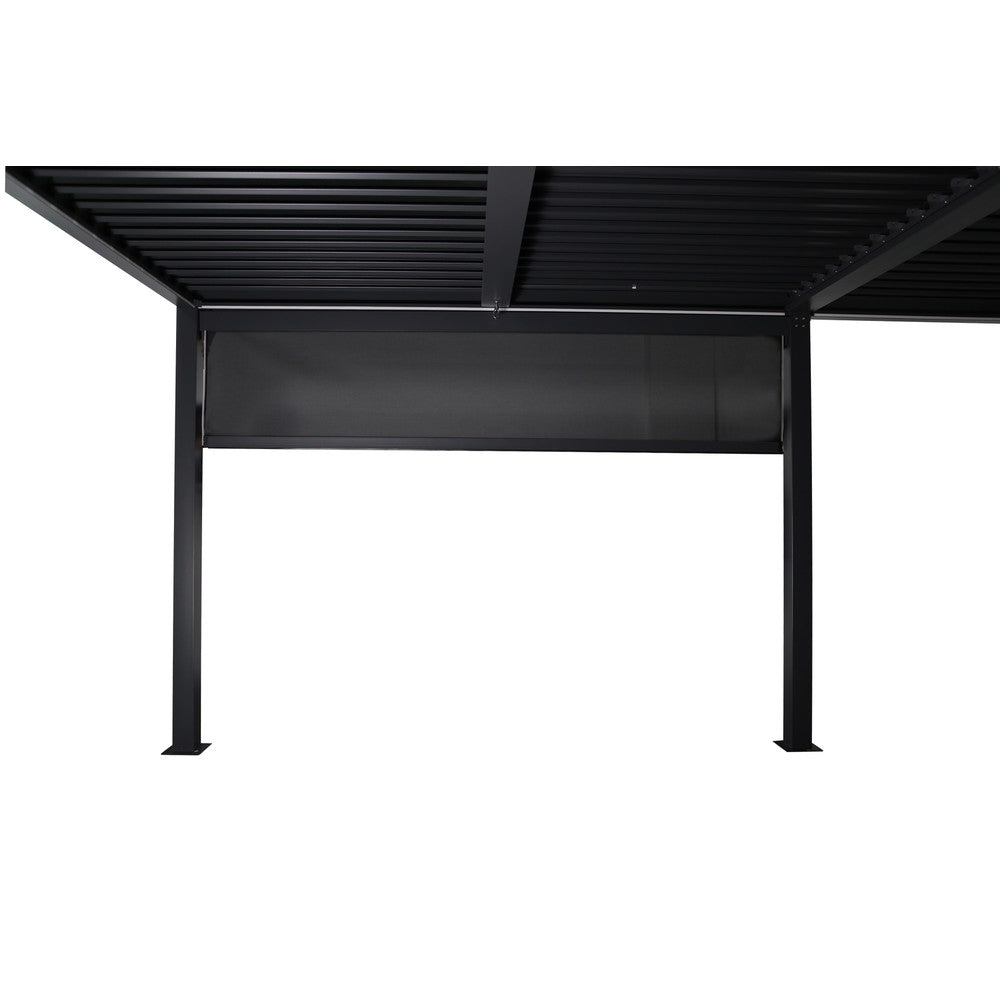 Berlin Outdoor Garden Patio Aluminium Pergola with Roof and Led Lighting