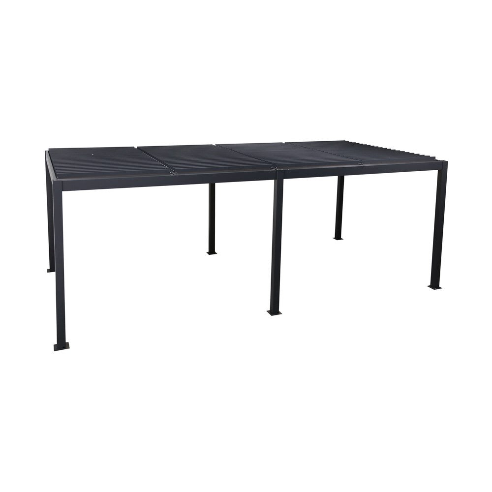 Berlin Outdoor Garden Patio Aluminium Pergola with Roof and Led Lighting