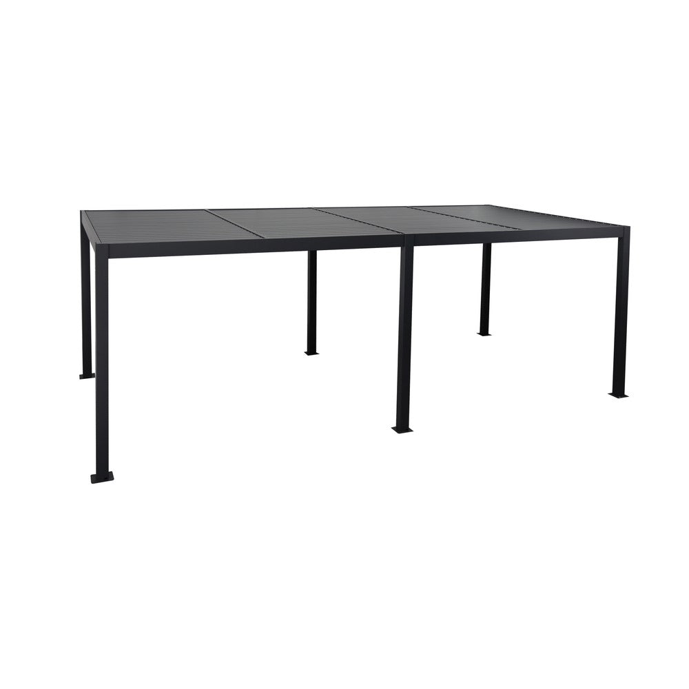 Berlin Outdoor Garden Patio Aluminium Pergola with Roof and Led Lighting