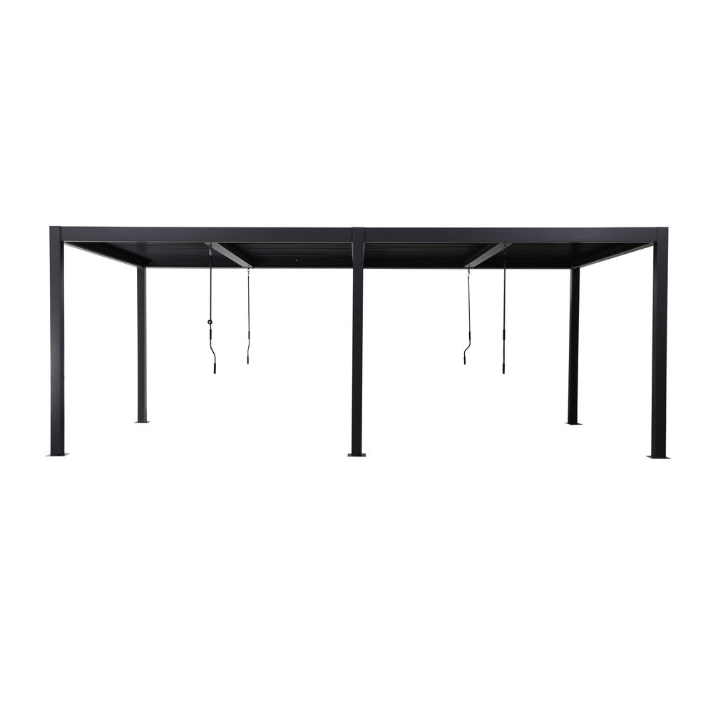 Berlin Outdoor Garden Patio Aluminium Pergola with Roof and Led Lighting