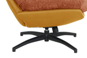 Manu Boucle Recliner Swivel Armchair With Footstool