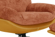 Manu Boucle Recliner Swivel Armchair With Footstool