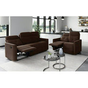 Pablo Brown Plush Manual Recliner Sofa / Armchair