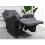 Boston 3+1+1 Grey Plush Fabric Manual/Electric Recliner Sofa Set