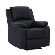 Palermo Black Leather Electric Or Manual Recliner Armchair