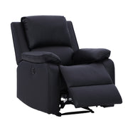 Palermo Black Leather Electric Or Manual Recliner Armchair