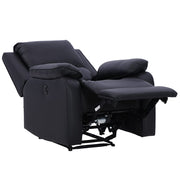 Palermo Black Leather Electric Or Manual Recliner Armchair