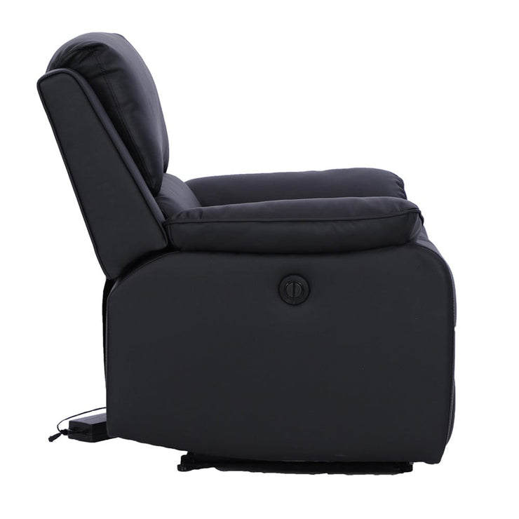 Palermo Black Leather Electric Or Manual Recliner Armchair