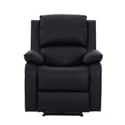 Palermo Black Leather Electric Or Manual Recliner Armchair