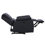 Palermo Black Leather Electric Or Manual Recliner Armchair