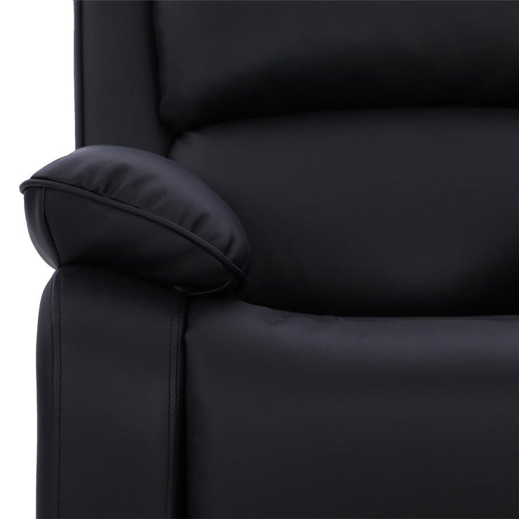 Palermo Black Leather Electric Or Manual Recliner Armchair