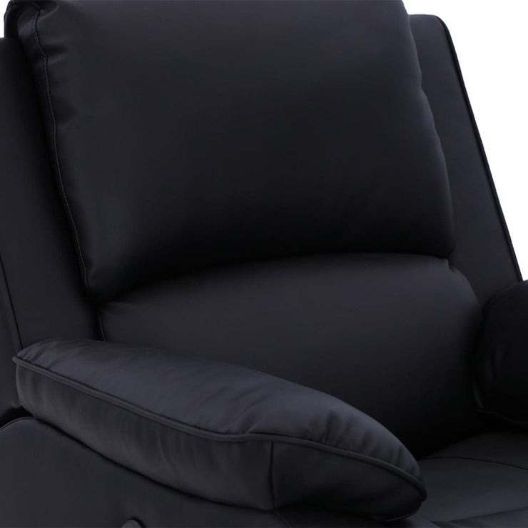 Palermo Black Leather Electric Or Manual Recliner Armchair