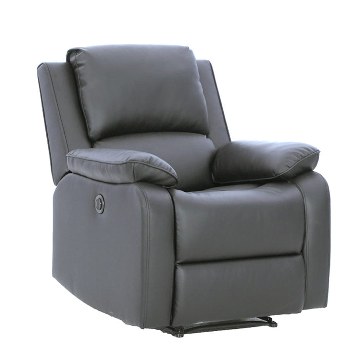 Palermo Grey Leather Electric Or Manual Recliner Armchair