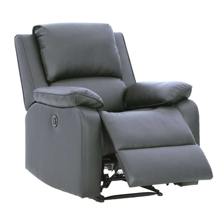 Palermo Grey Leather Electric Or Manual Recliner Armchair