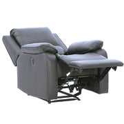 Palermo Grey Leather Electric Or Manual Recliner Armchair