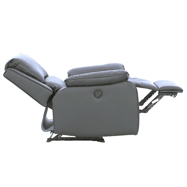 Palermo Grey Leather Electric Or Manual Recliner Armchair