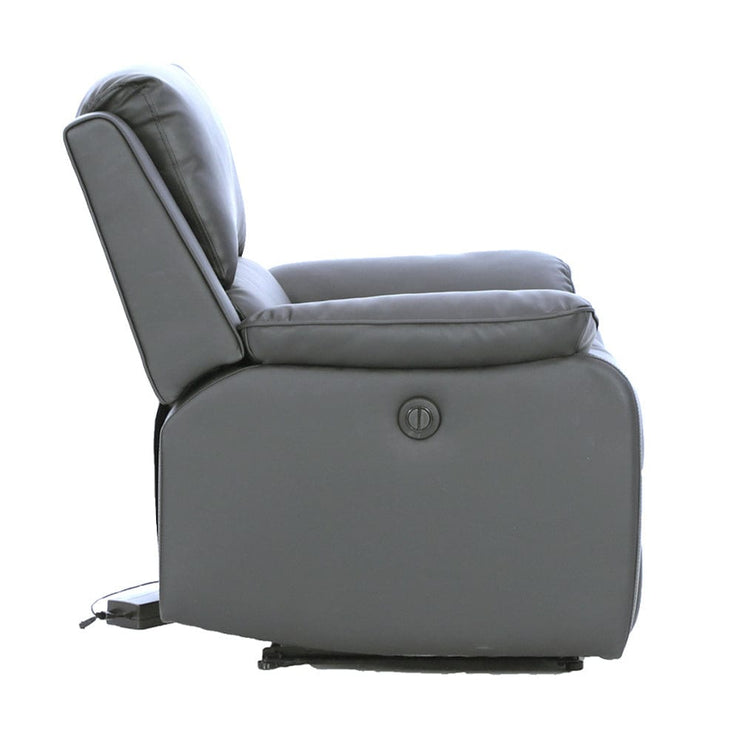 Palermo Grey Leather Electric Or Manual Recliner Armchair