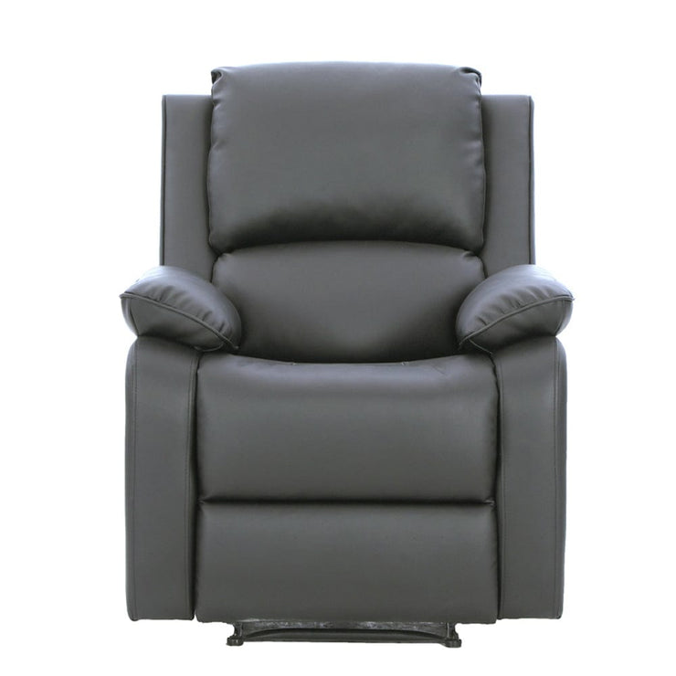 Palermo Grey Leather Electric Or Manual Recliner Armchair