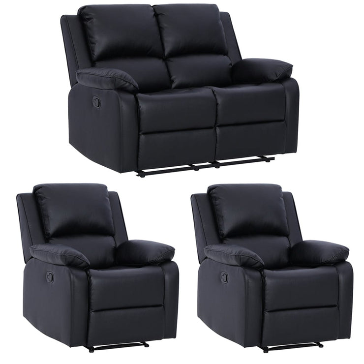 Palermo 2+1+1 Bonded Leather Manual Recliner Sofa Set