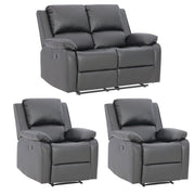 Palermo 2+1+1 Bonded Leather Manual Recliner Sofa Set