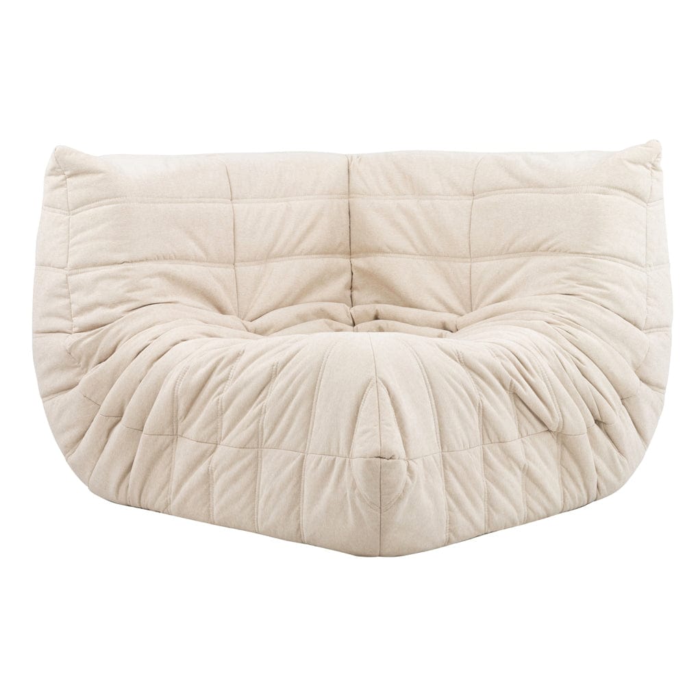 Ponyo Caterpillar Modular 5 Seater Sofa Set In Beige