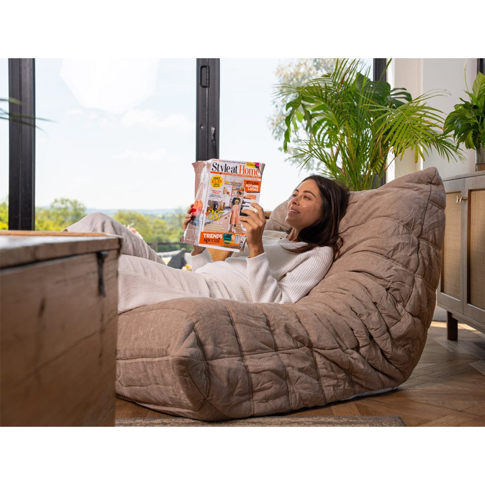 Ponyo Plush Caterpillar Sofa Chair Padded Lounger Lazy Chair Reading Chair