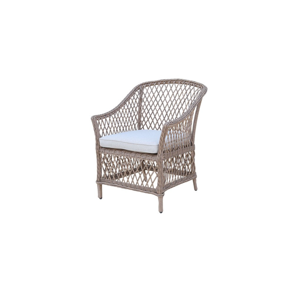Provence Willow 6‑Seater Rattan Garden Dining Set with Oval Table and Furniture Cover