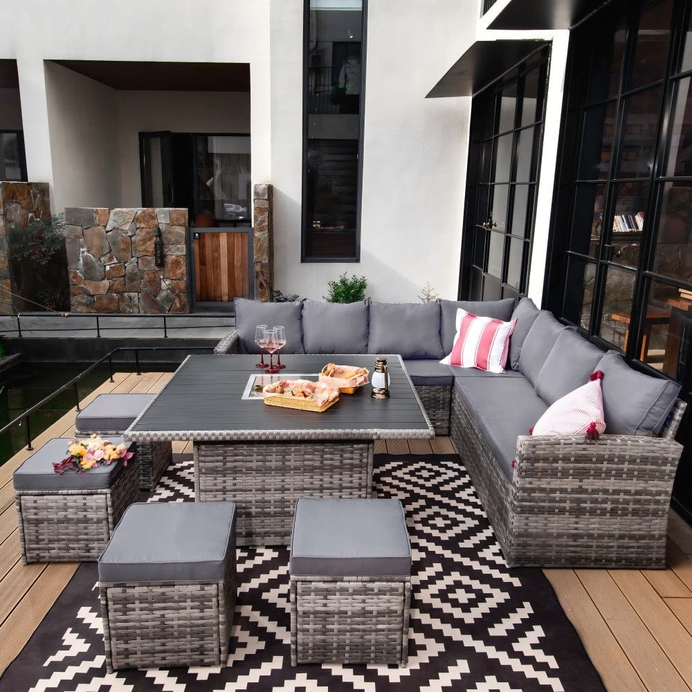 Coffee Table London Rattan Corner Sofa Rosen 11 Seater Rattan