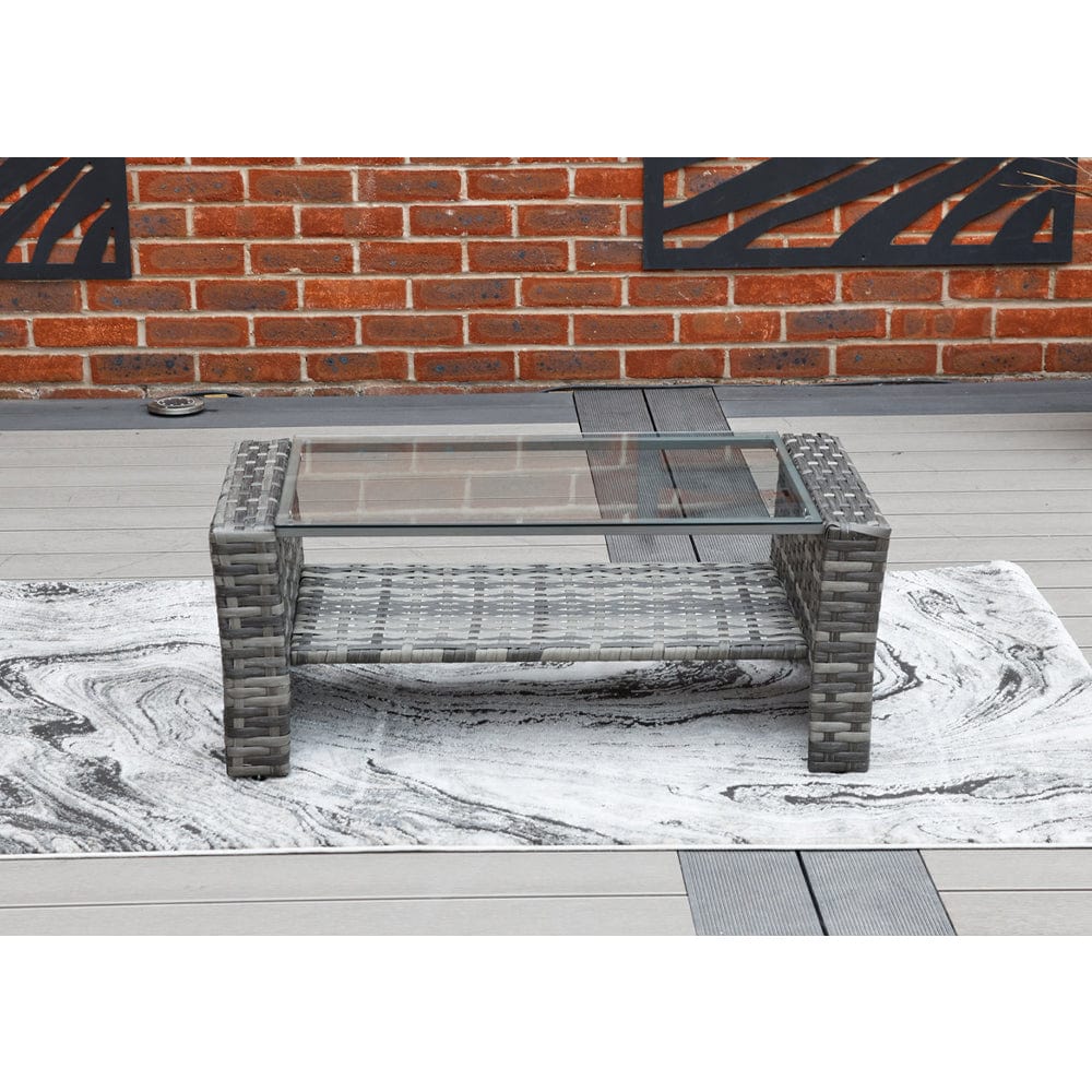 Rosen 4 Seater Rattan Garden Furniture Set In Grey