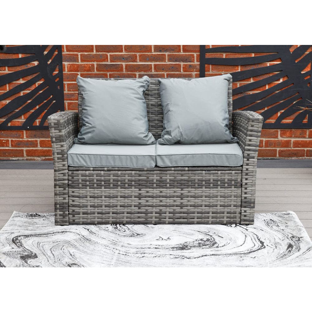 Rosen 4 Seater Rattan Garden Furniture Set In Grey