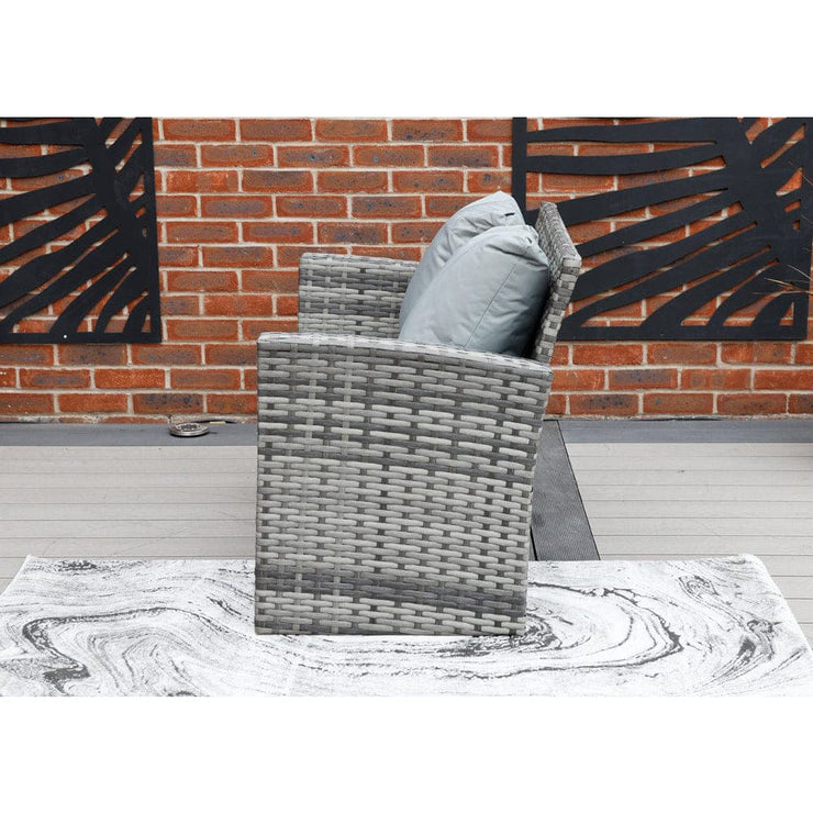 Rosen 4 Seater Rattan Garden Furniture Set In Grey