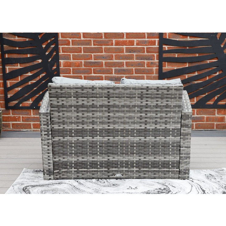 Rosen 4 Seater Rattan Garden Furniture Set In Grey