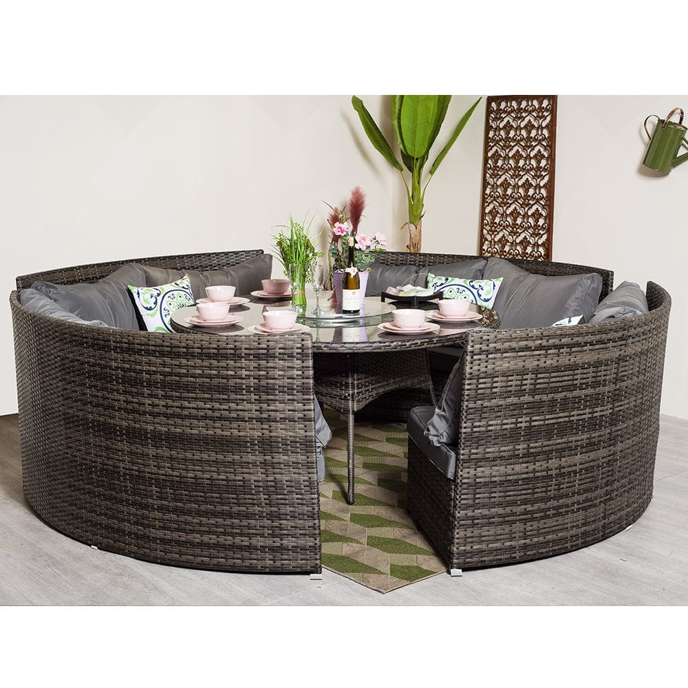 Rosen 8 Seater Round Rattan Garden Furniture Set