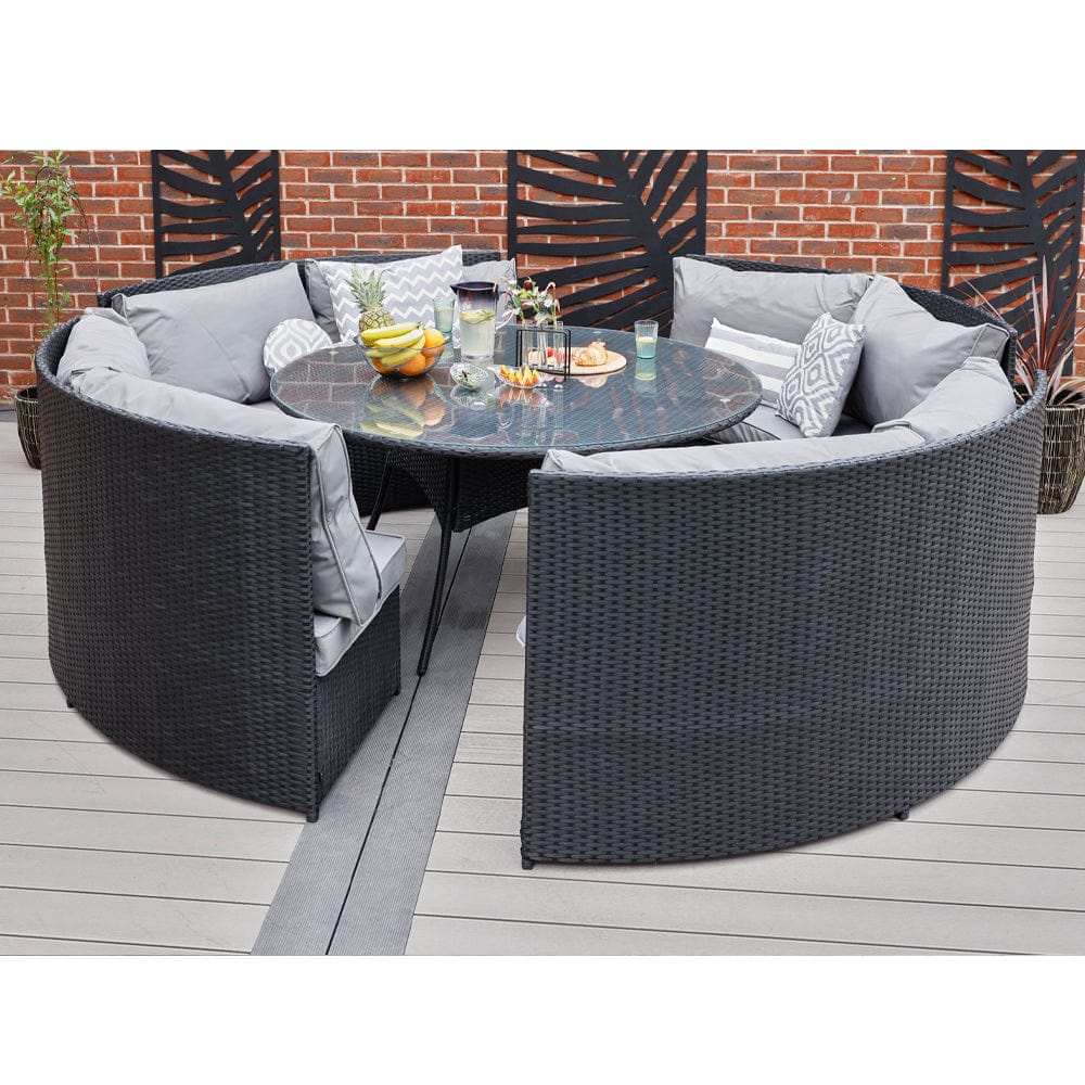 Rosen 8 Seater Round Rattan Garden Furniture Set