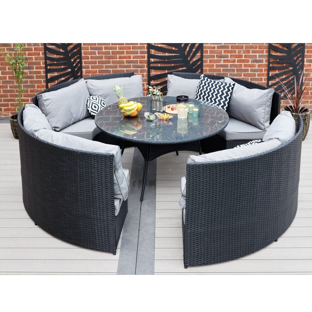 Rosen 8 Seater Round Rattan Garden Furniture Set