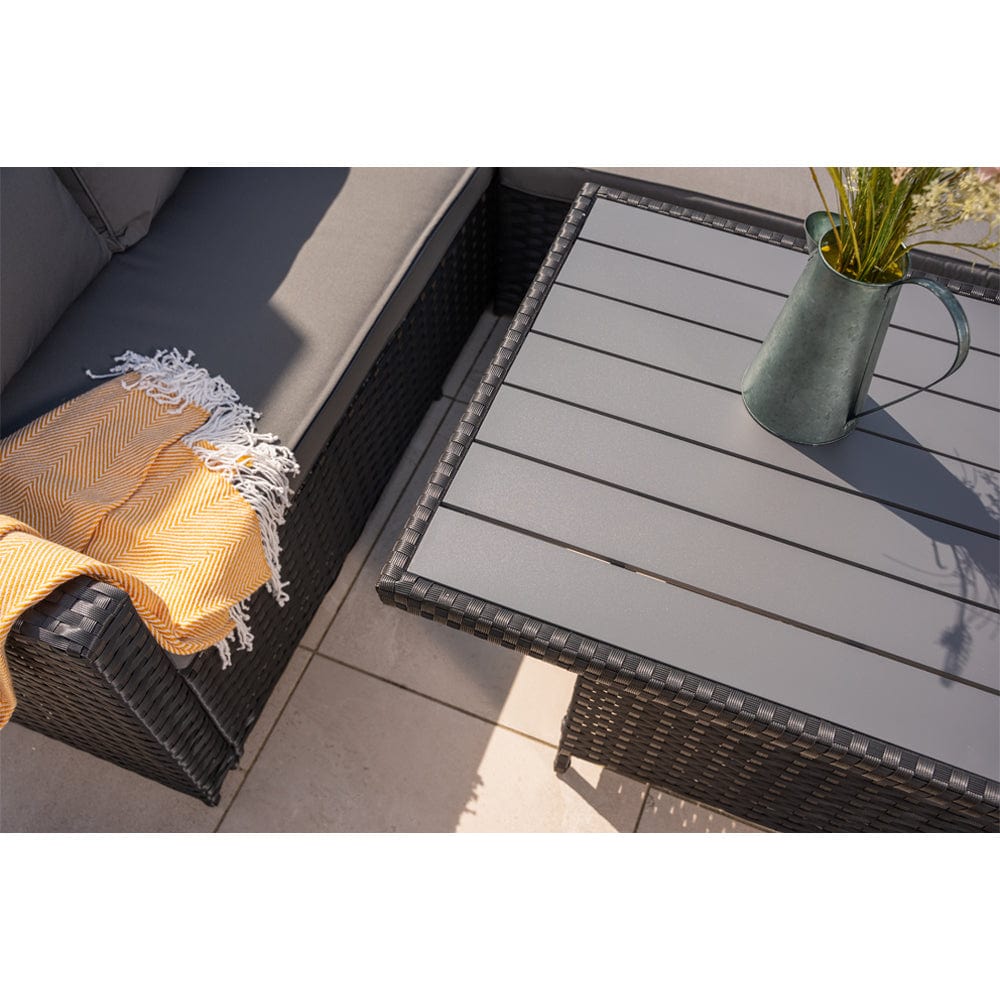 Rosen 9 Seater Rattan Garden Dining Set With Storage Bench And Stool