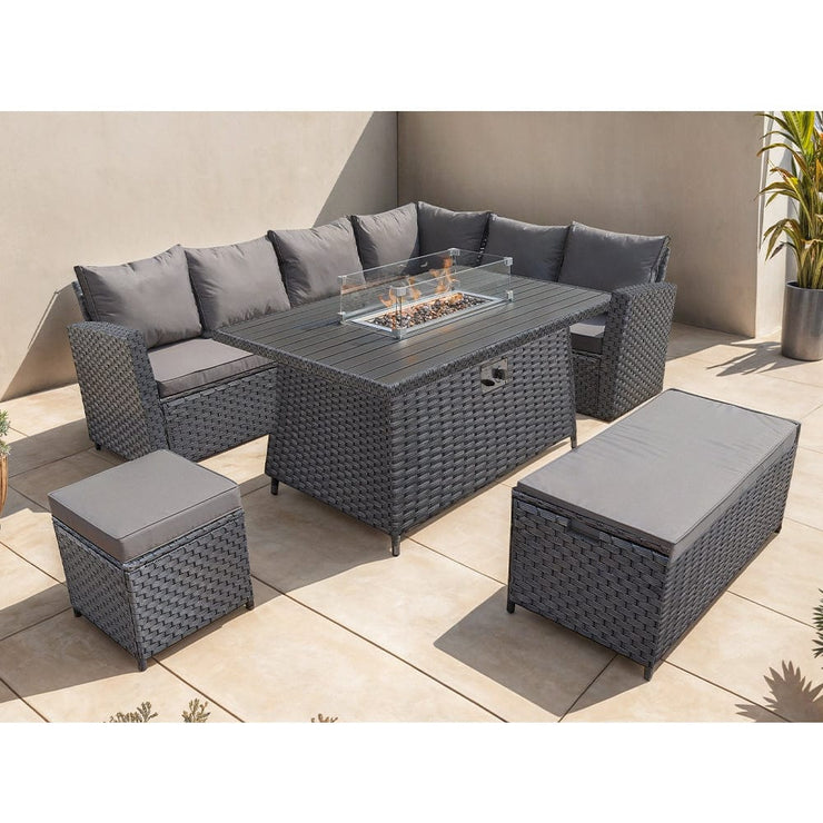 Rattan corner sofa with cushion storage online