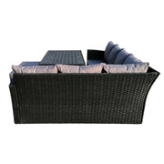 Rosen 9 Seater Rattan Garden Dining Set With Aluminium Lift-Up Table