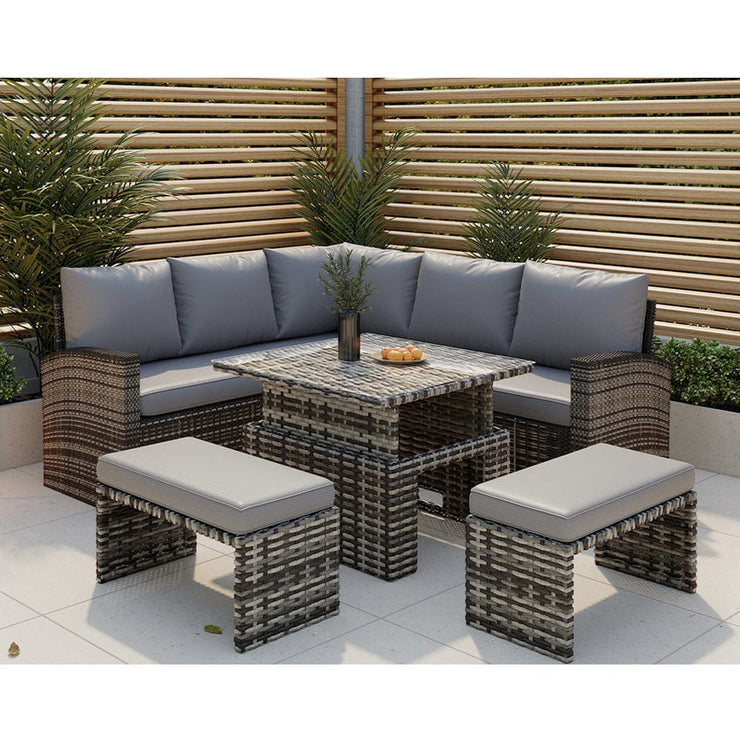 Rattan Rising Table Rosen Rattan Garden Furniture 9 Seater Corner Sofa Rising Table Set Wi