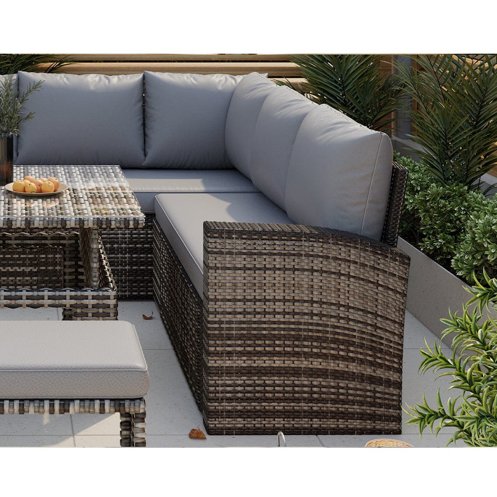 Rattan Rising Table Rosen Rattan Garden Furniture 9 Seater Corner Sofa Rising Table Set Wi