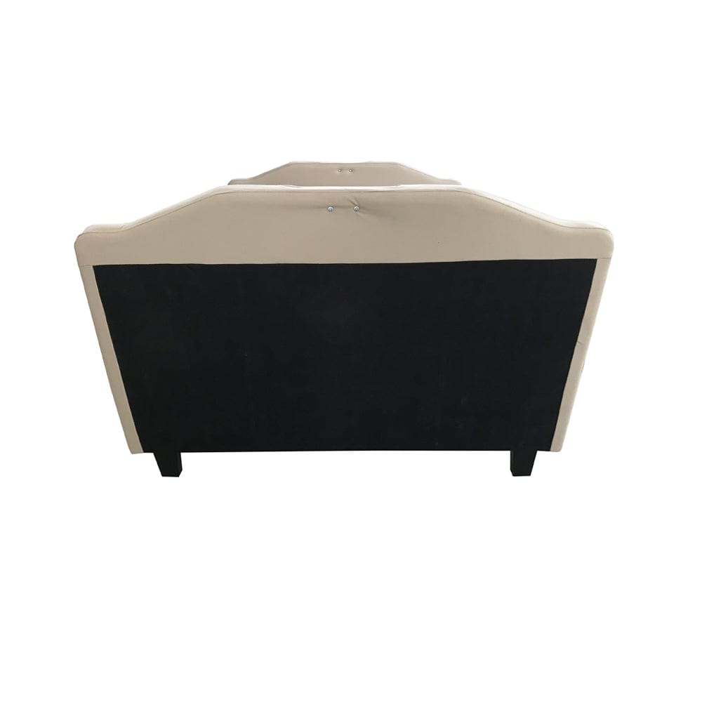 Retro PU Leather Upholstered Bed Frame Double Bed Frame