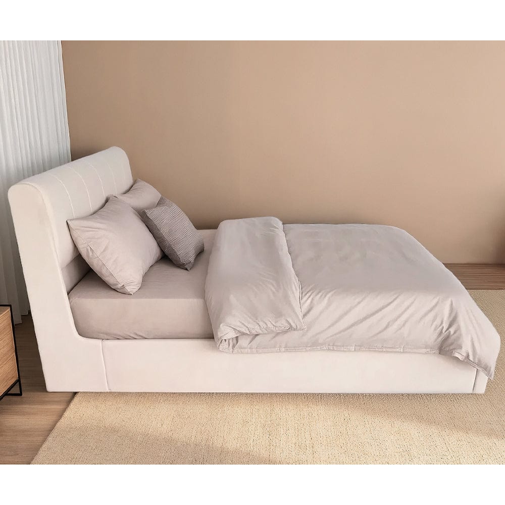 Velvet Upholstered Lift Up Ottoman Bed Frame with 3 Drawers Double Bed