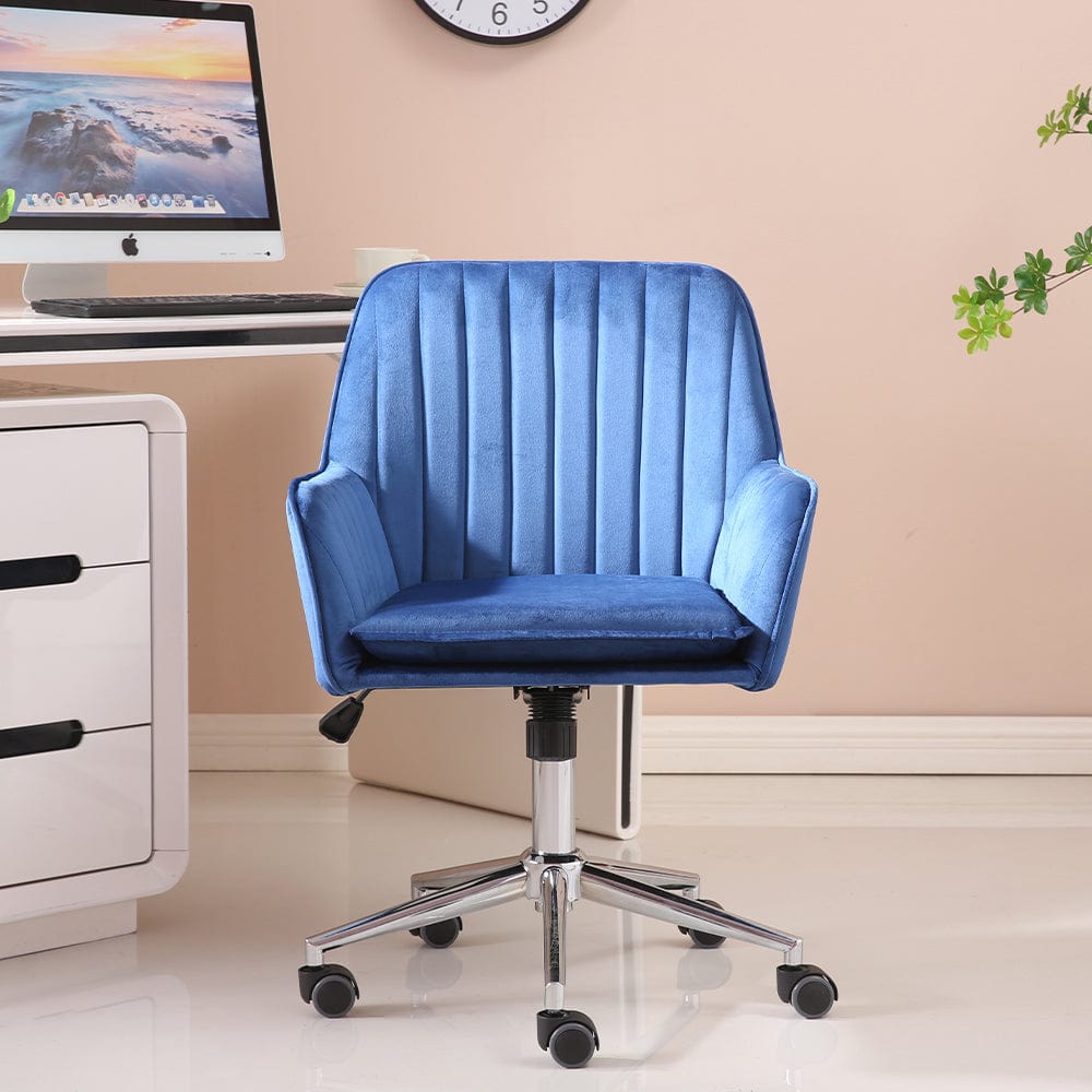 Melton Office Chair Upholstered Velvet Channel Tufted