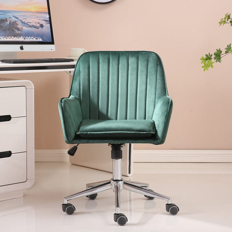 Melton Office Chair Upholstered Velvet Channel Tufted