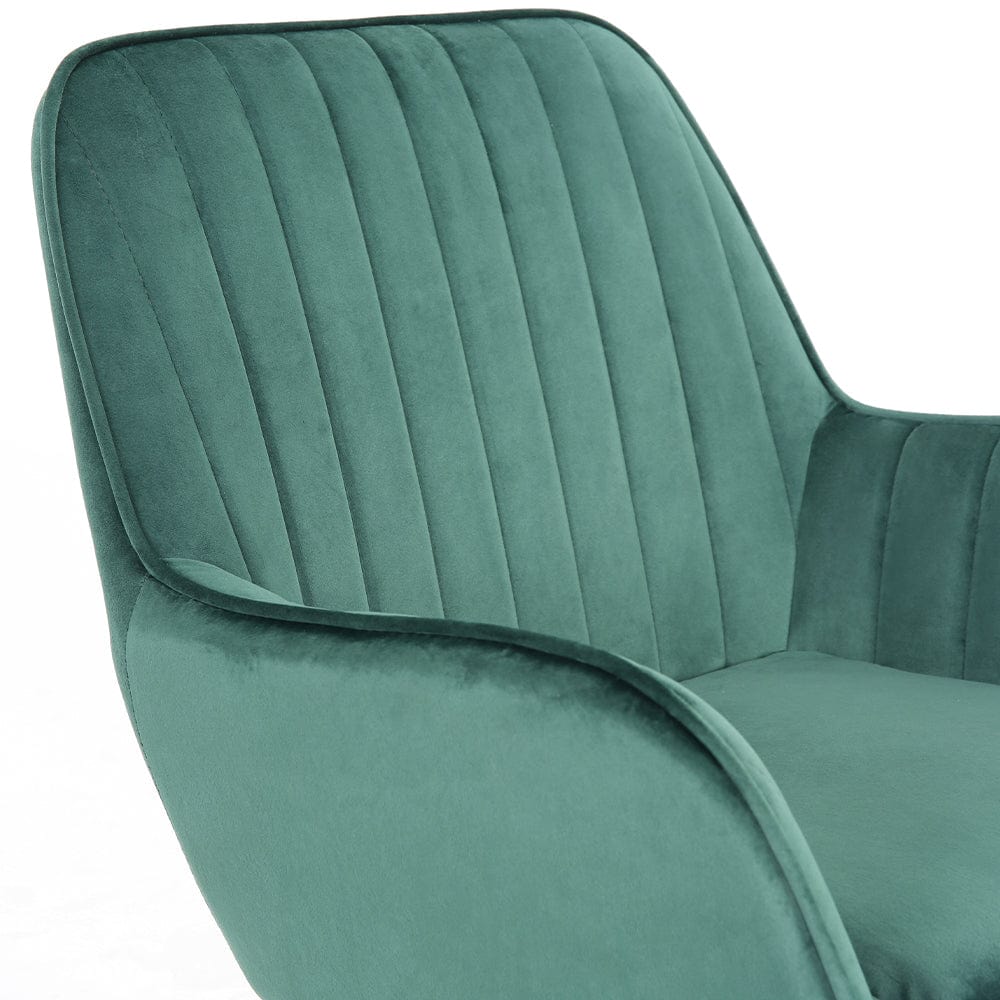 Melton Office Chair Upholstered Velvet Channel Tufted