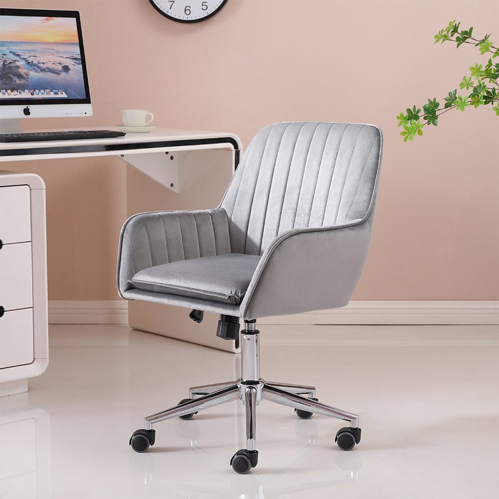 Melton Office Chair Upholstered Velvet Channel Tufted