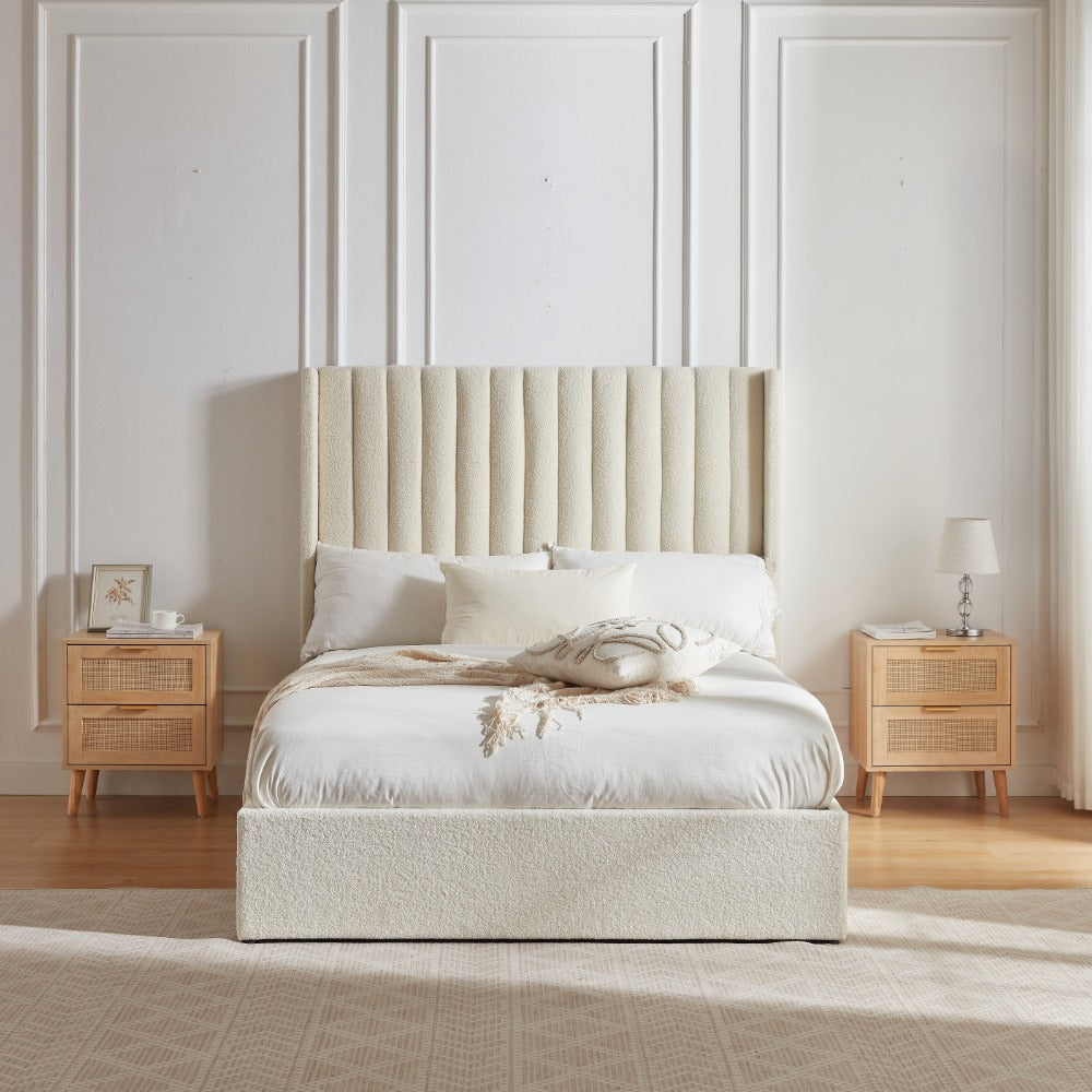 Russell Pneumatic Ottoman Storage Bed Double / King Bed Lift Up Storage Bed Frame