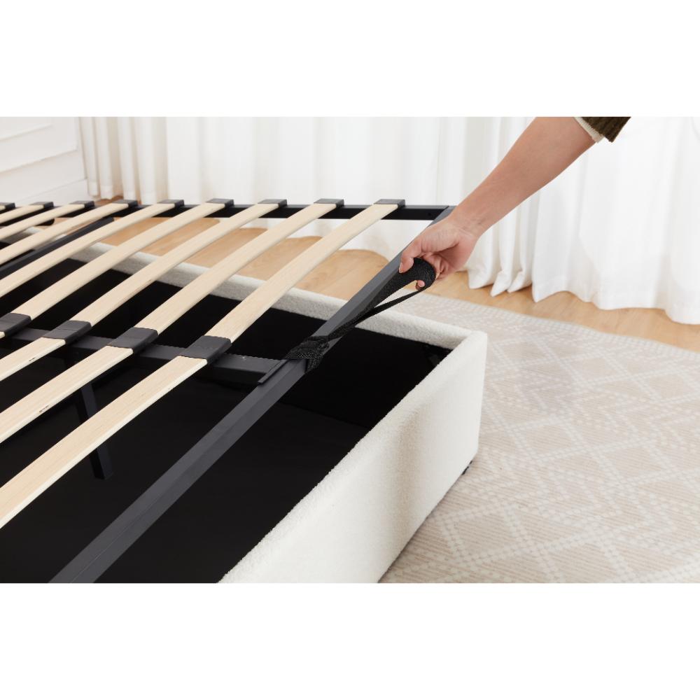 Russell Pneumatic Ottoman Storage Bed Double / King Bed Lift Up Storage Bed Frame