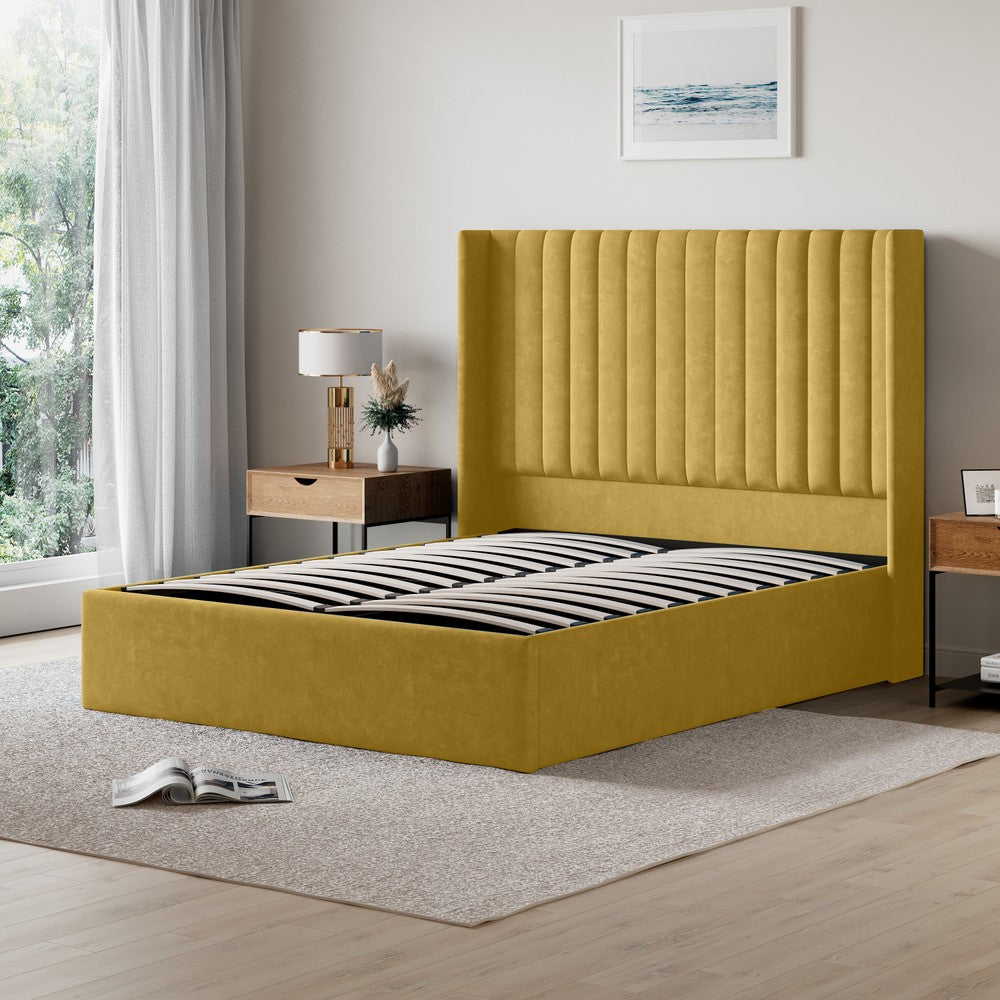 Russell Pneumatic Ottoman Storage Bed Double / King Bed Lift Up Storage Bed Frame
